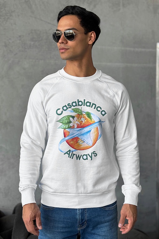 Белый свитшот Casablanca Orbite Autour De l'Orange