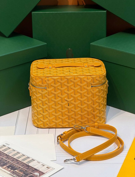 Кожаная сумка Goyard Muse Vanity Case ​premium 20x16x14 см