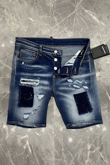 Синие джинсовые шорты Dsquared2   
