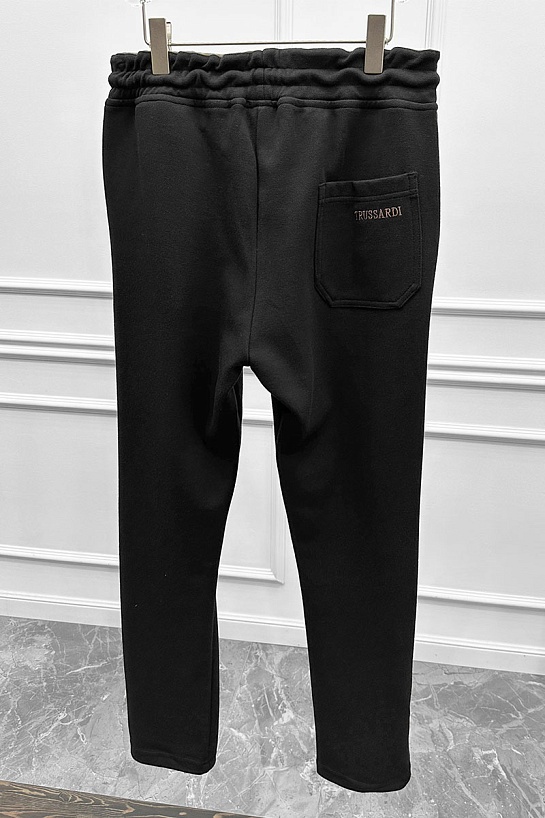 Спортивные штаны Trussardi logo-embroidered - Black