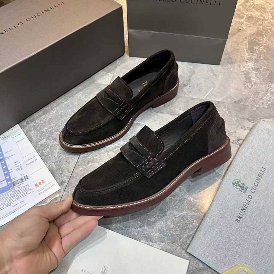 Мужские замшевые лоферы Brunello Cucinelli Premium