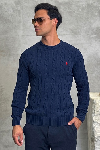 Мужской свитер Polo Ralph Lauren cable-knit - Navy   