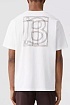 Белая оверсайз футболка Burberry TB logo-embroidered
