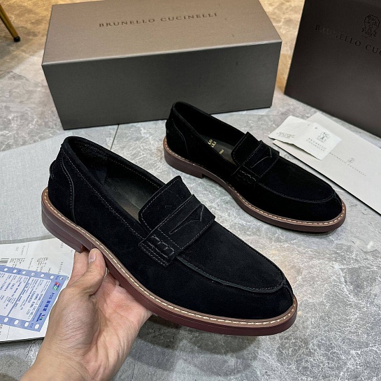 Мужские замшевые лоферы Brunello Cucinelli Premium