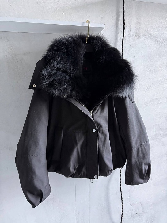 Женский бомбер с натуральным мехом Max Mara premium