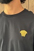 Чёрная оверсайз футболка Versace Medusa Head patch