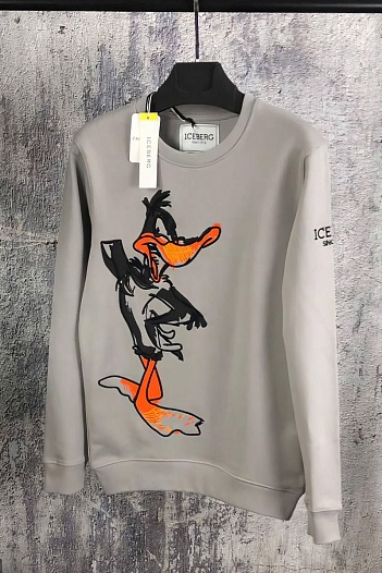 Мужской свитшот Iceberg "Daffy Duck" - Grey   