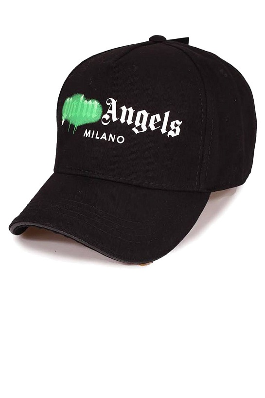 Чёрная бейсболка Palm Angels Milano Sprayed
