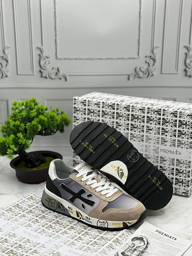 Комбинированные кроссовки Premiata Mick - Beige   