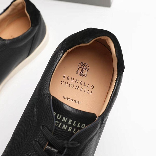 Комбинированные кроссовки Brunello Cucinelli logo-print - Black   