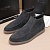 Замшевые лоферы с мехом Hugo Boss high-top - Grey