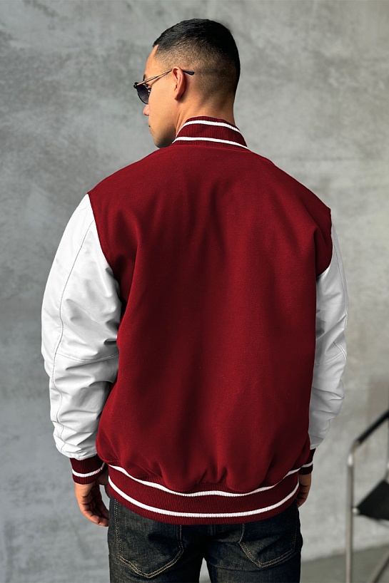Мужской бомбер Givenchy Varsity logo-embroidered - Red / White