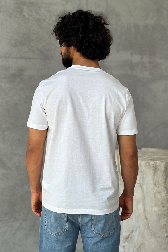 Белая футболка Versace Coupe Blason embroidered