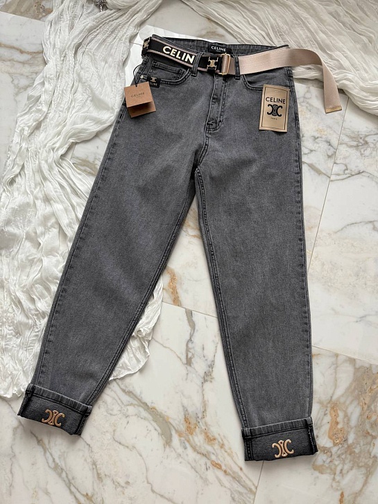 Женские синие джинсы Celine Slouchy