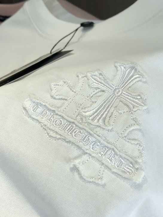 Белая оверсайз футболка Chrome Hearts Premium