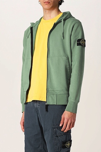 Мужская кофта зелёного цвета Stone Island compass-patch   