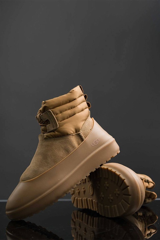 Ботинки с мехом UGG Classic Mini Lace-Up - Chestnut