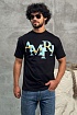 Футболка чёрного цвета Amiri staggered logo