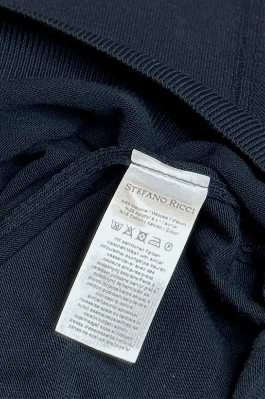 Мужское поло Stefano Ricci Eagle zip-neck - Navy
