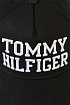 Мужская чёрная бейсболка Tommy Hilfiger logo-embroidered