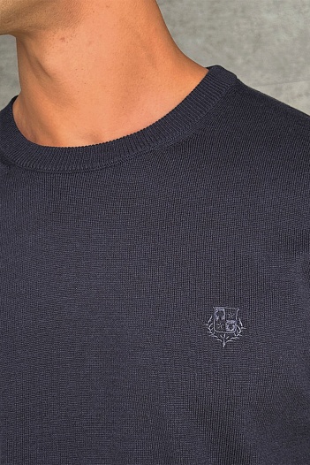 Мужской тёмно-синий джемпер Loro Piana   