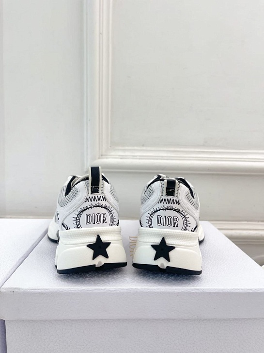 Женские кроссовки Dior Chrono Premium - White / Grey