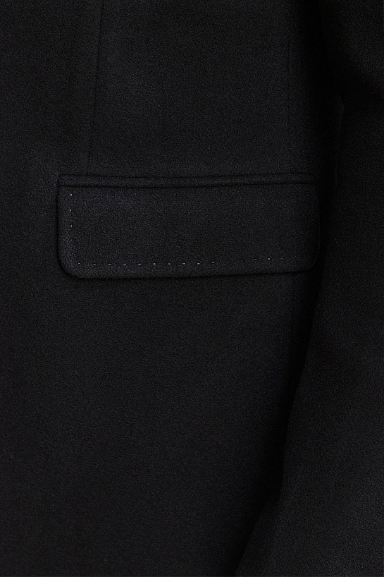 Чёрное мужское пальто Burberry logo label