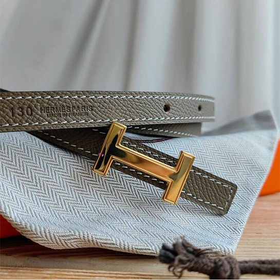 Кожаный ремень Hermes (длина 80 / 85 см)