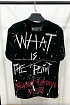 Мужская чёрная футболка Balmain graffiti-print