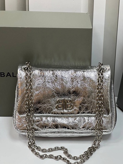 Сумка Balenciaga Monaco Premium 23x14.5x6 см - Silver   