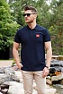Мужское тёмно-синее поло Hugo Boss classic badge