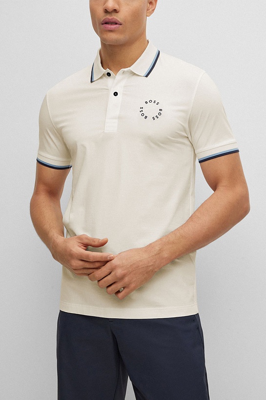 Поло бежевого цвета Hugo Boss "Paule 2"