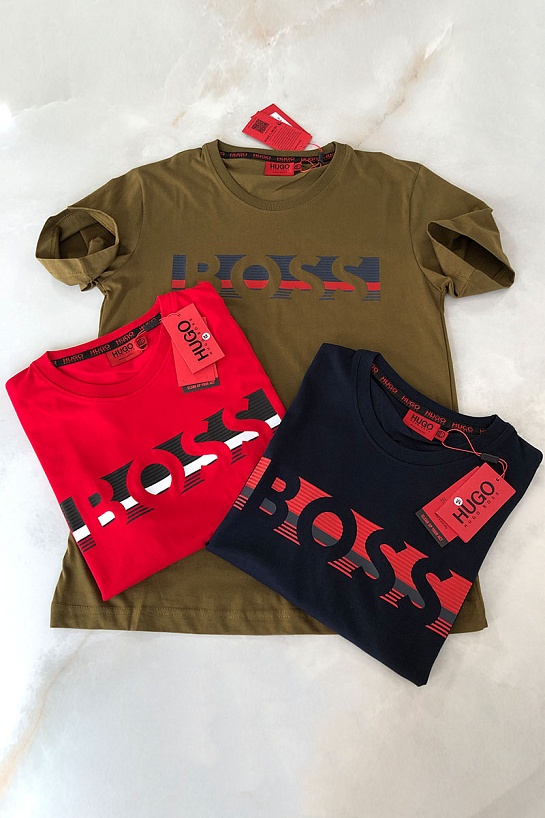 Мужская красная футболка Hugo Boss