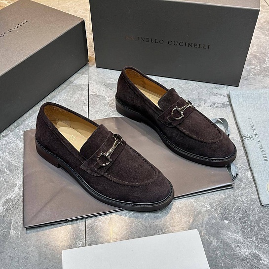 Замшевые лоферы Brunello Cucinelli Premium - Brown