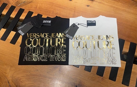 Белая футболка Versace Upside Down-logo   