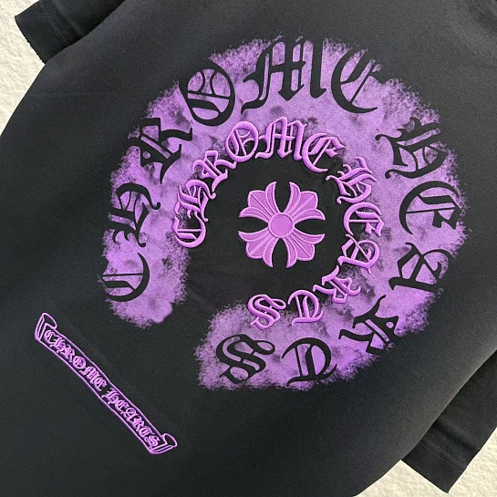 Чёрная оверсайз футболка Chrome Hearts premium