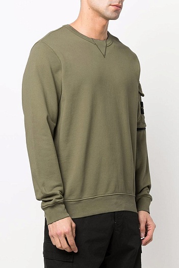 Зелёный свитшот compass-patch crewneck   