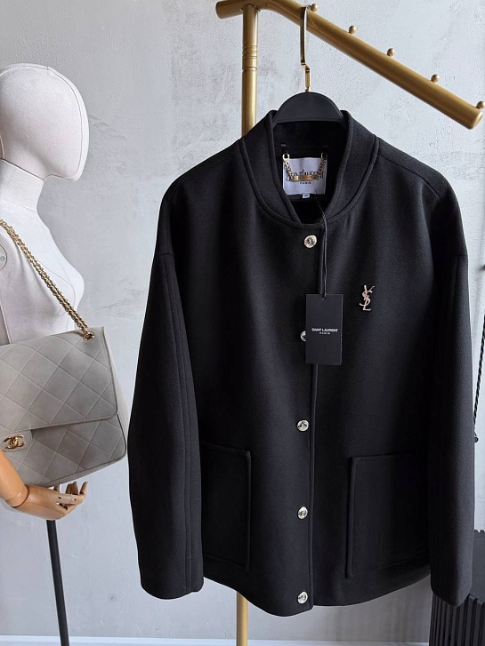 Женский шерстяной бомбер Yves Saint Laurent premium