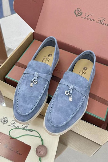 Женские замшевые лоферы Loro Piana Summer Charms Walk premium   