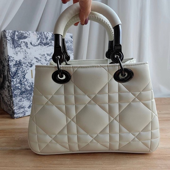 Кожаная сумка Dior Lady 25x18 см