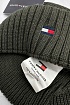 Шапка цвета хаки Tommy Hilfiger essential flag