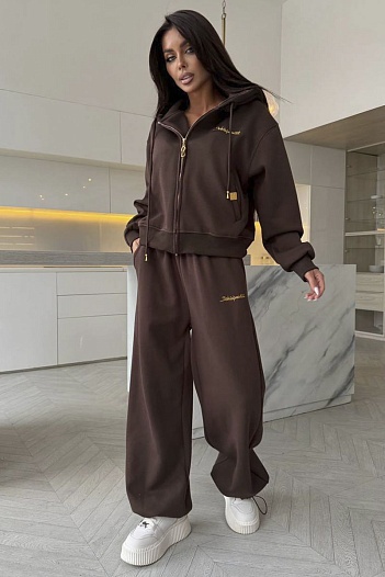 Женский утеплённый костюм с капюшоном Schiaparelli premium   