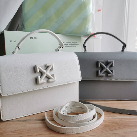 Женская сумка Off-White 1.4 Jitney 22x15 см - Grey