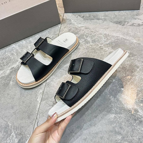 Кожаные шлёпанцы Brunello Cucinelli Urban