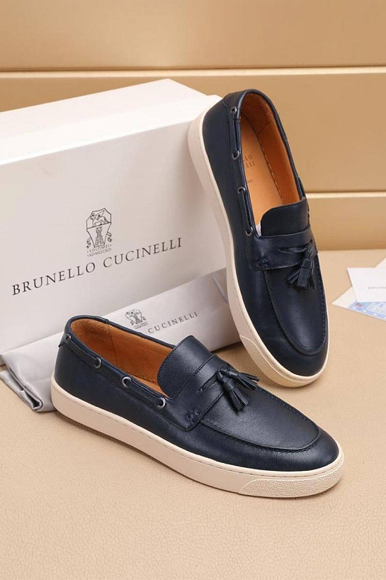 Мужские кожаные лоферы Brunello Cucinelli
