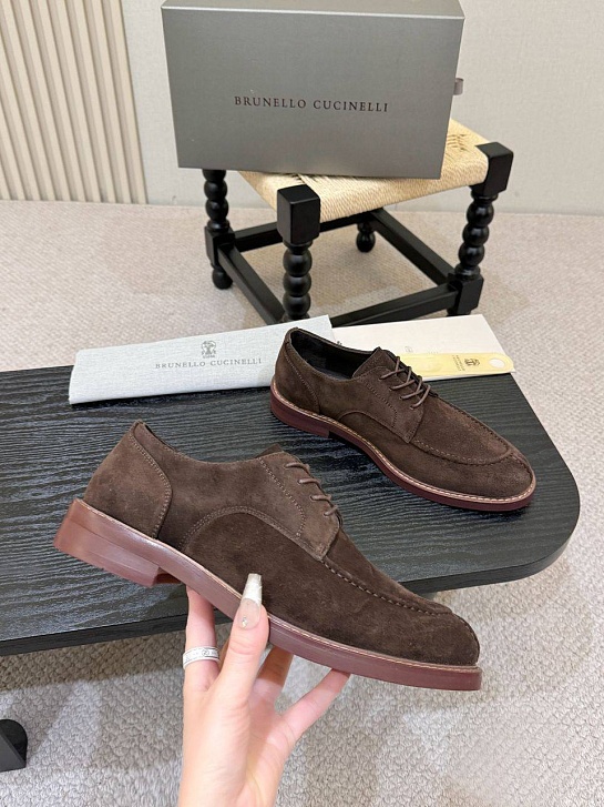 Замшевые ботинки Brunello Cucinelli derby - Brown