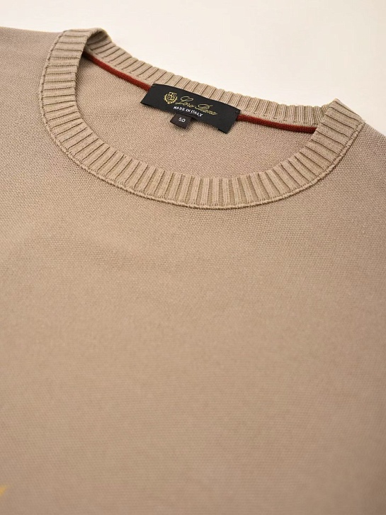 Мужская бежевая футболка Loro Piana premium
