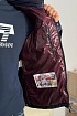 Тёмно-синий пуховик Moncler Maya logo-patch