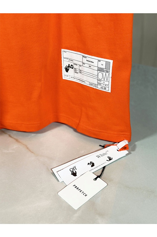Оранжевая футболка Off-White teenage engineering