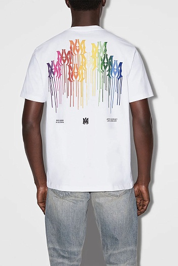 Белая футболка Amiri M.A. Drip logo-print   